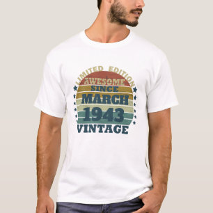 Gepersonaliseerde tachtigste vintage 80ste verjaar t-shirt