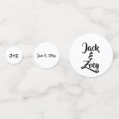 Gepersonaliseerde tafel Confetti (Achterkanten)