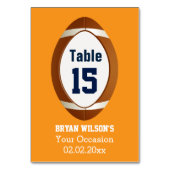 Gepersonaliseerde tafelnummers Sportfeest football (Achterkant)