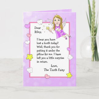 Gepersonaliseerde tandenfee Kaart