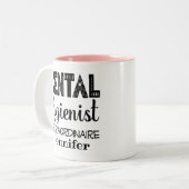 Gepersonaliseerde tandheelkundige apotheker tweekleurige koffiemok (Voorkant links)