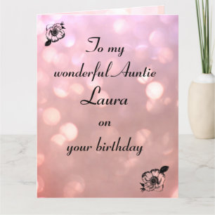 Gepersonaliseerde tante Birthday Kaart