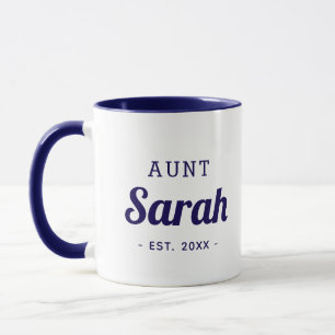 Gepersonaliseerde Tante Monogram Mok