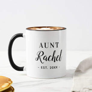 Gepersonaliseerde Tante Monogram Mok