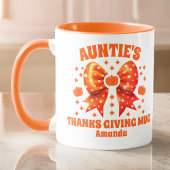 Gepersonaliseerde tante Thanksgiving Mok