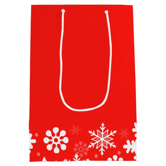 Gepersonaliseerde tante's kerstcadeau medium cadeauzakje (Achterkant)