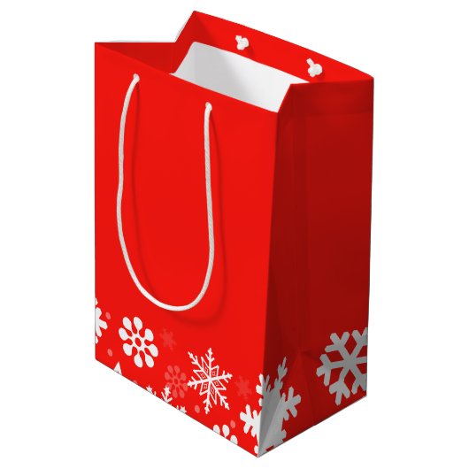 Gepersonaliseerde tante's kerstcadeau medium cadeauzakje (Achterkant Gekanteld)