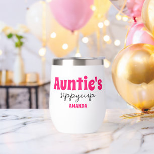 Gepersonaliseerde Tante's Sippy Cup Wijn Tumbler