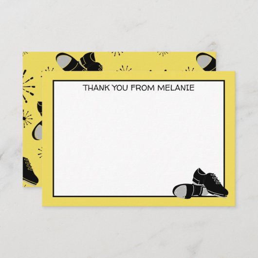 Gepersonaliseerde tapdans met flatpanel bedankkaart (Voorkant / Achterkant)