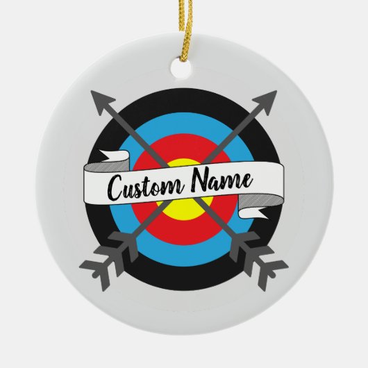Gepersonaliseerde Target Pijlen en Kerst Ornament (Voorkant)
