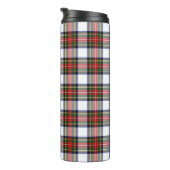 Gepersonaliseerde Tartan Monogram Naam Kerstmis Thermosbeker (Geroteerd rechts)