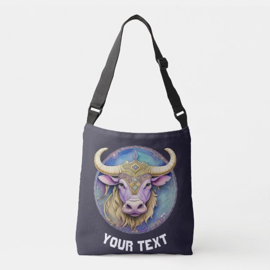 Gepersonaliseerde Taurus Zodiac Crossbody Tas (Voorkant)