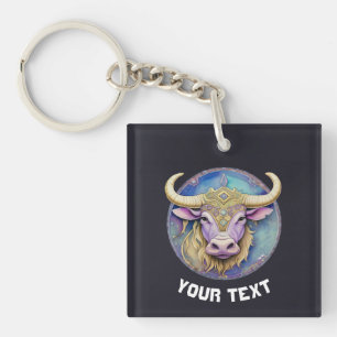 Gepersonaliseerde Taurus Zodiac Sleutelhanger
