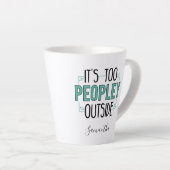 Gepersonaliseerde te Peopley buiten Introvert Gag Latte Mok (Rechterhoek)