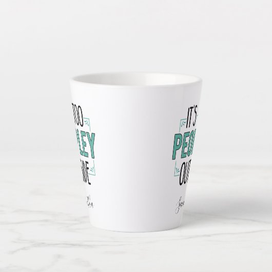 Gepersonaliseerde te Peopley buiten Introvert Gag Latte Mok (Voorkant)