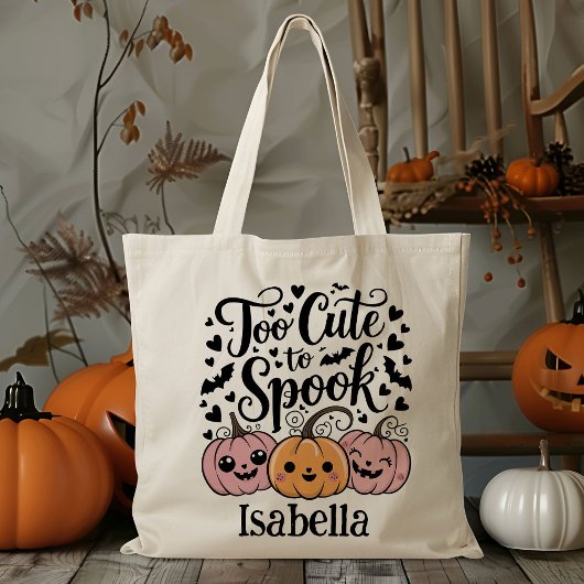 Gepersonaliseerde te Schattigee pompoen Trick or t Tote Bag