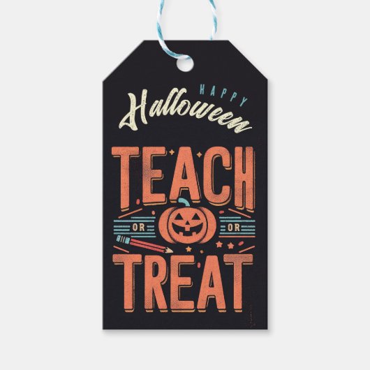 Gepersonaliseerde Teach or Treat Gift label Cadeaulabel (Voorkant)