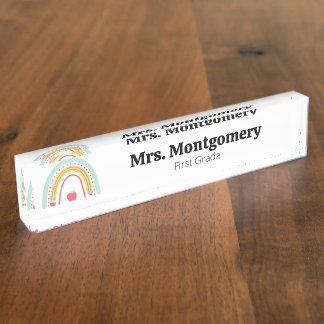 Gepersonaliseerde Teacher Desk Bord Gift Naambordje