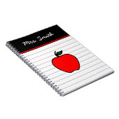 Gepersonaliseerde Teacher's Red Apple Notitieboek  (Rechterzijde)