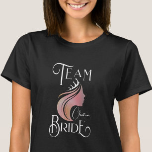 Gepersonaliseerde Team Bruid Bachelorette Hen Part T-shirt