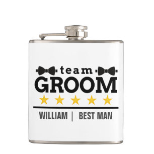 Gepersonaliseerde Team Groom Beste Man Heupfles