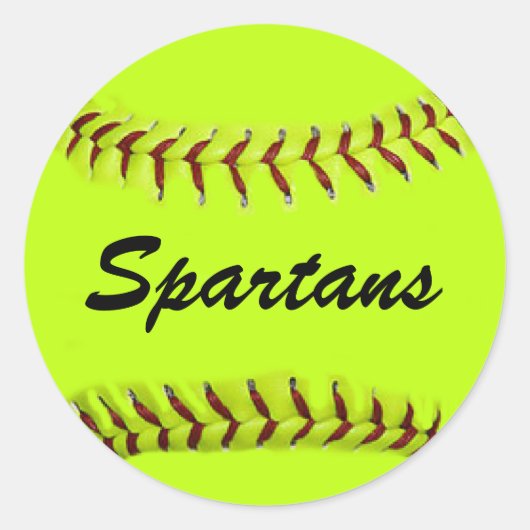 Gepersonaliseerde Team Softbal Stickers (Voorkant)