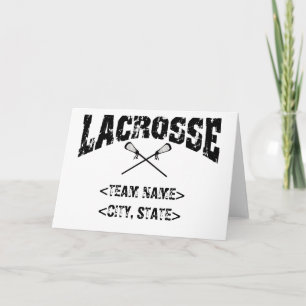 Gepersonaliseerde Team Stad Staat Lacrosse T-shirt Kaart