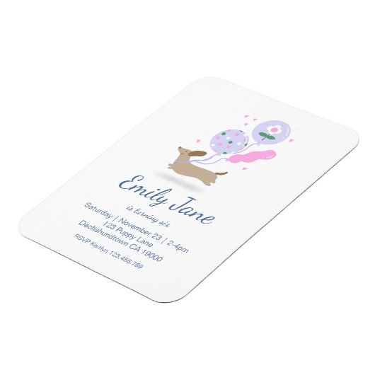 Gepersonaliseerde Teckel Liefhebber Verjaardagsfee Magneet (Linkerzijde)