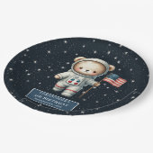 Gepersonaliseerde Teddy Astronaut Boy Party Bord (Gekanteld)