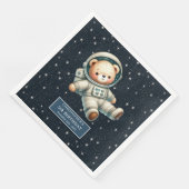 Gepersonaliseerde Teddy Bear Astronaut servetten v (Hoek)