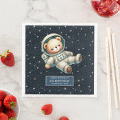 Gepersonaliseerde Teddy Bear Astronaut servetten v (Insitu)