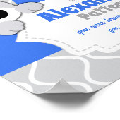 Gepersonaliseerde Teddy Bear Nursery Room Poster (Hoek)