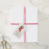 Gepersonaliseerde Teddy Bear & Stocking Christmas  Cadeaulabel (Met Touw)