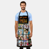 Gepersonaliseerde tekst #1 DAD GRILL MASTER 16 Fot Schort (Gedragen)