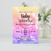 Gepersonaliseerde tekst Baby shower Kaart (Staand voorkant)