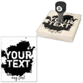 Gepersonaliseerde tekst en afbeelding 	rubberstempel (Gestempeld)