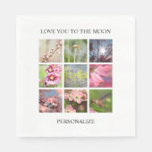 Gepersonaliseerde tekst- en fotocollage servet (Voorkant)