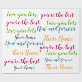 Gepersonaliseerde TEKST GiftWrap - Handschrift Scr Cadeaupapier (Vlak)