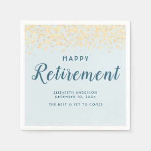 Gepersonaliseerde tekst "Happy Retirement" Servet
