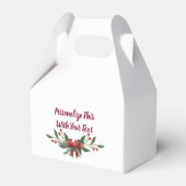 Gepersonaliseerde tekst Holly en Berry Kerstmis Bedankdoosjes (Achterkant)