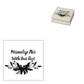 Gepersonaliseerde tekst Holly en Berry Kerstmis Rubberstempel (Gestempeld)