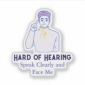 Gepersonaliseerde tekst met symbool voor slechthor sticker (Voorkant)