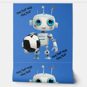 Gepersonaliseerde Tekst Naam Robot Cyborg Soccer S Behang