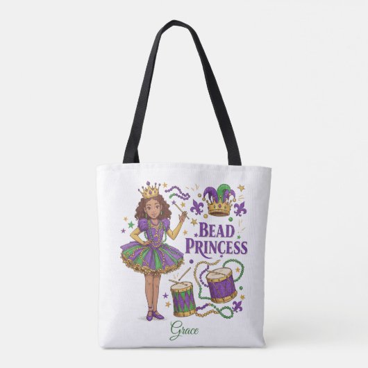 Gepersonaliseerde tekst voor Bead Princess - Mardi Draagtas (Achterkant)