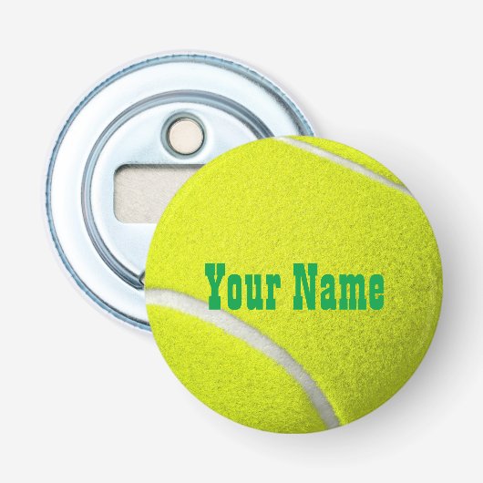 Gepersonaliseerde Tennis Ball Bottle Opener (Voorkant)