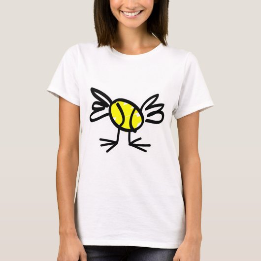 Gepersonaliseerde Tennis Chick-Topjes en -overhemd T-shirt (Voorkant)