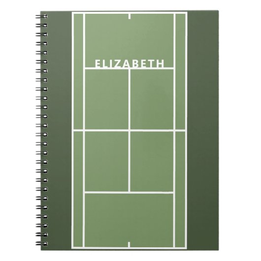Gepersonaliseerde Tennis Gift Notitieboek (Voorkant)