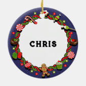 Gepersonaliseerde Tennis Keepsake Gift Keramisch Ornament (Achterkant)