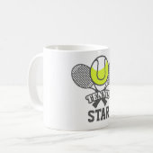 Gepersonaliseerde Tennis Star Coffee Mok (Voorkant links)
