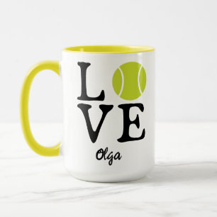 Gepersonaliseerde Tennisliefde   Gelukkige Tennsda Mok